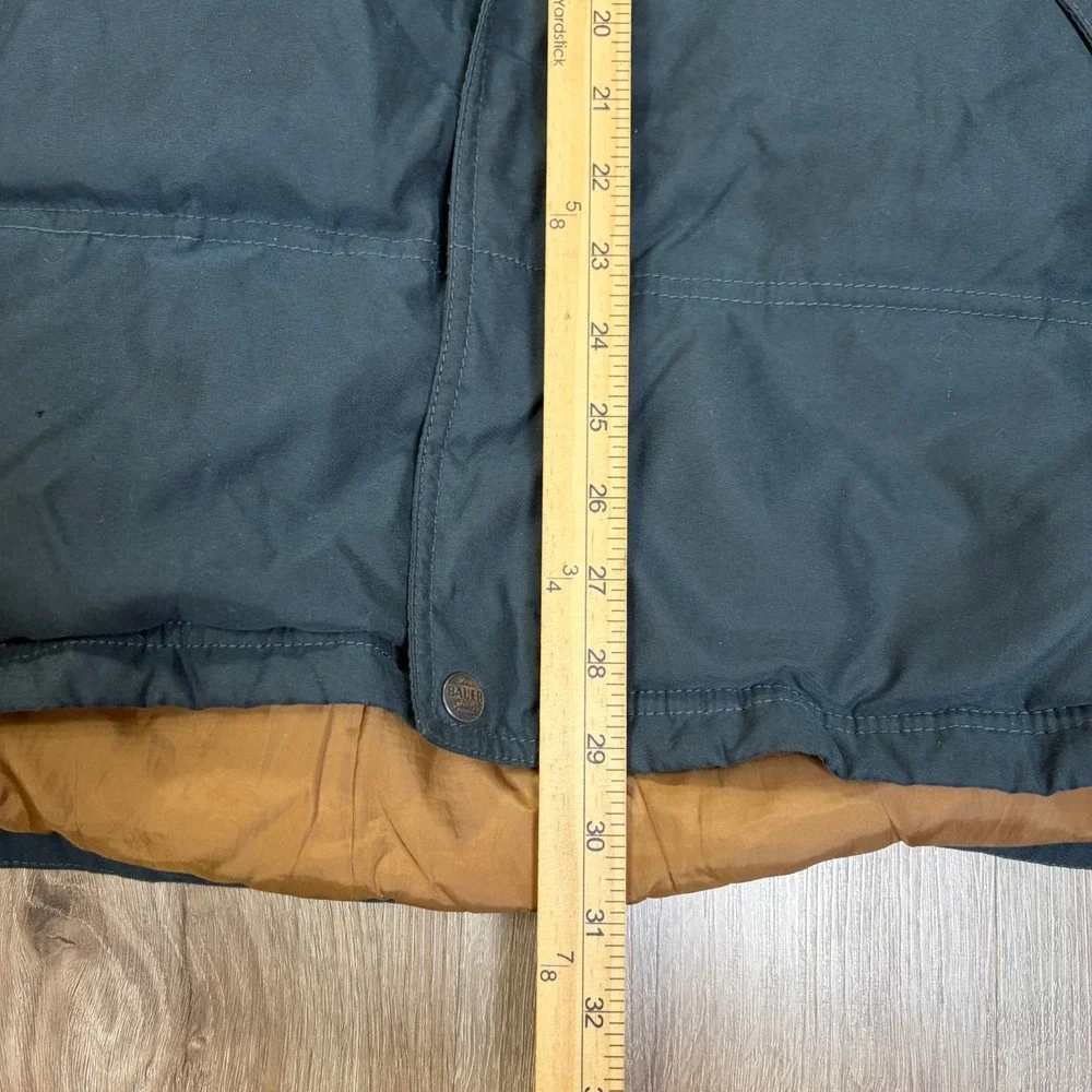 Eddie Bauer EB650 Goose Down Puffer Jacket Blue Large Coat Winter Hooded